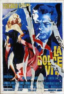 collage con immagini del film La dolce vita