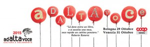 banner della manifestazione letteraria e solidale Ad alta voce 2015