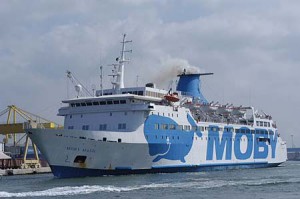 un traghetto della Moby