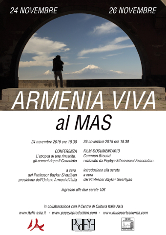 locandina di un ciclo di incontri a Milano dal titolo Armenia viva