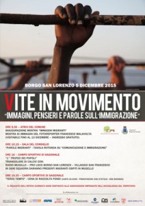 locandina della manifestazione Vite in movimento a Borgo San Lorenzo