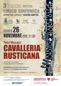 manifesto della Cavalleria rusticana al Teatro Giotto di Borgo San Lorenzo