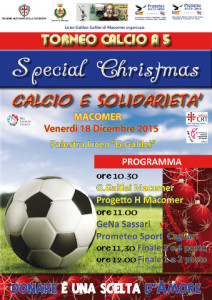 locandina del torneo di calcio a 5 Special Christmas a Macomer