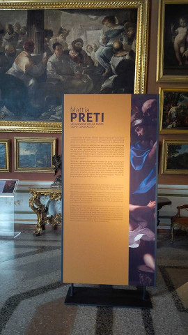 locandina della mostra a Roma con opere di Mattia Preti
