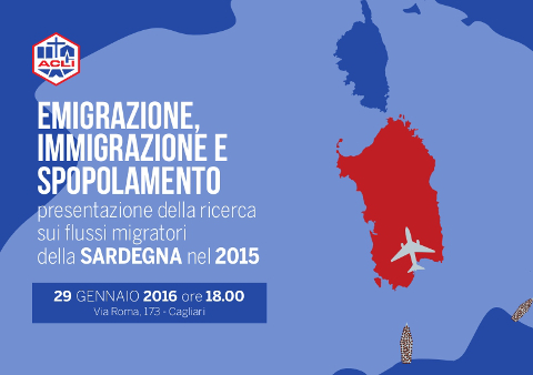locandina del semiinario Acli su emigrazione, migrazione e spopolamento