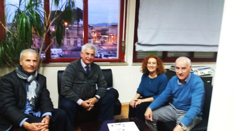 volontari Prometeo con sindaco e assessore di Sestu