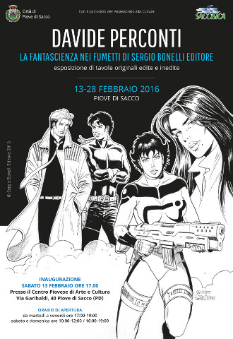 Locandina di una mostra di fumetti di Davide Perconte