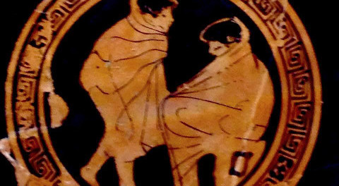 antico dipinto raffigurante una coppia