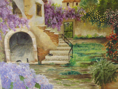 quadro di Francesca Vena intitolato La Bouganville