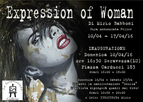 mostra Expression of woman di Mirko Babboni a Seravezza