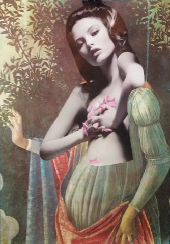 collage di Fabrizio Ibba raffigurante una donna