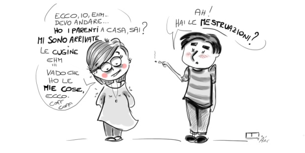 vignetta su mestruazioni