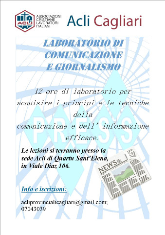 laboratorio di comunicazione e giornalismo a Quartu Sant'Elena