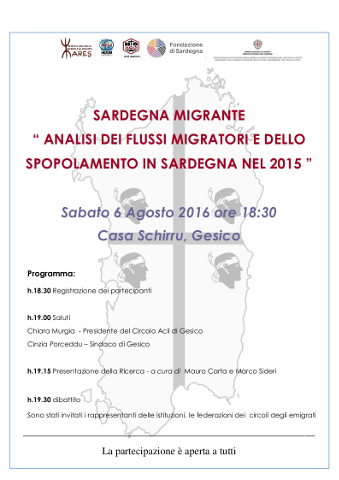 convegno Sardegna Migrante a Gesico