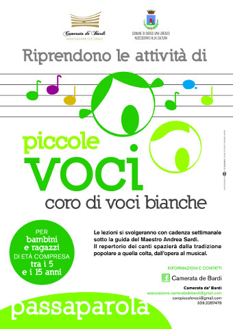 locandina delle piccole voci della camerata de bardi