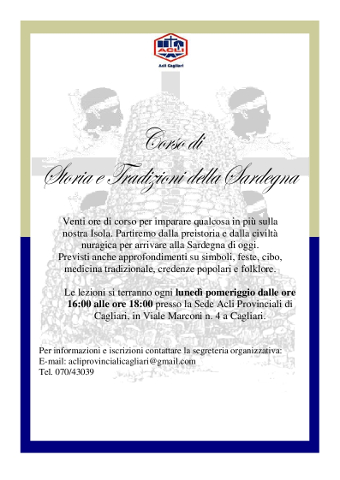 corso di storia della Sardegna a Cagliari
