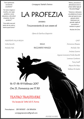 La profezia al Teatro Trastevere di Roma
