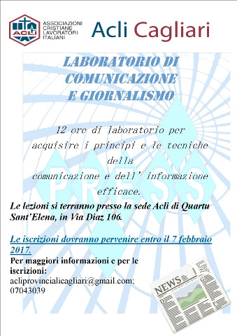 corso di comunicazione e giornalismo a Cagliari