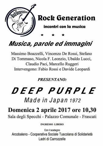 conferenza su Made in Japan dei Deep Purple a Frascati