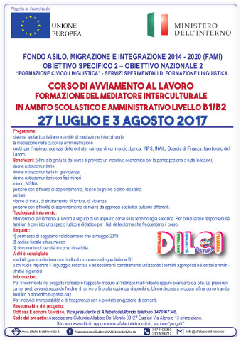 corso per mediatore culturale a Cagliari